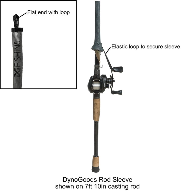 DynoGoods Fishing Rod Sleeve, 3 Pack, 7ft 10in Casting Rod Protector/Rod Sock/Rod Cover (Black) - Image 2